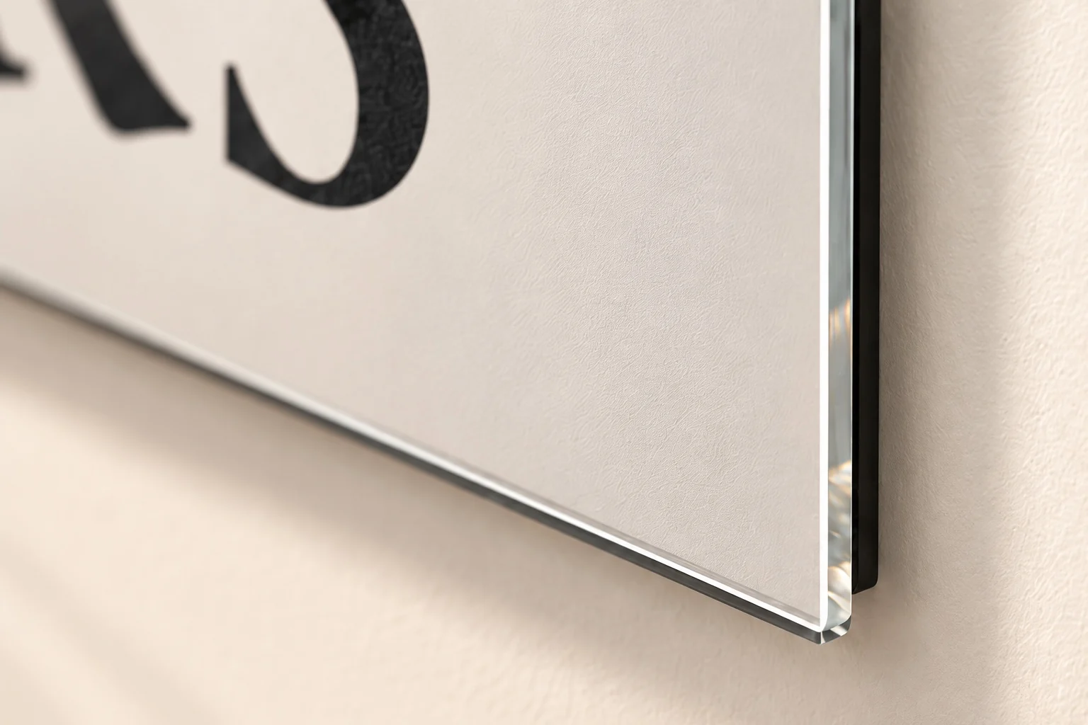 Close-up of RAIL’s slim glass edge and paper-like display surface
