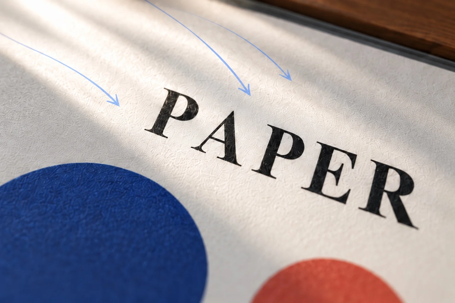 Concept illustration of surrounding light falling onto PAPER’s display surface
